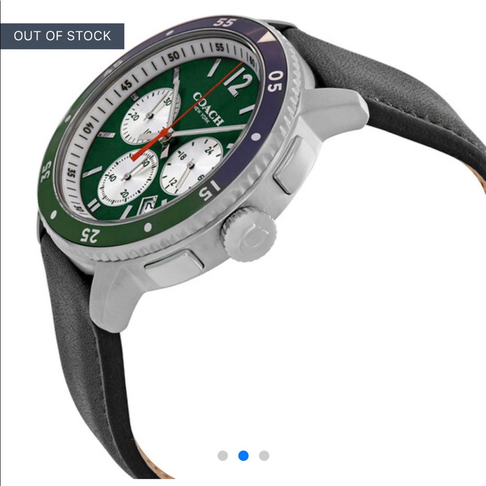 NWOT men’s (or women’s) Coach “Bleecker” Green Dial chronograph watch - Picture 2 of 13